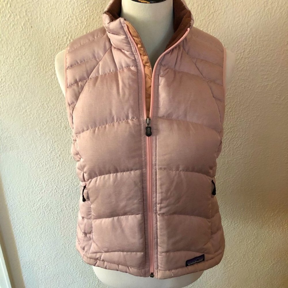 Patagonia Puffer Goose Down Vest Pink Medium